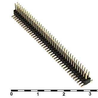 Штыри и гнезда для плат 1.27мм PLLD1.27-80S H1=2.0 