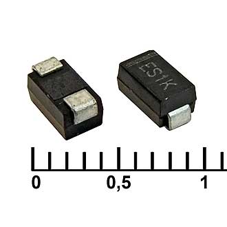 Супербыстродействующие диоды ES1K     (1А 800В)     SMA 