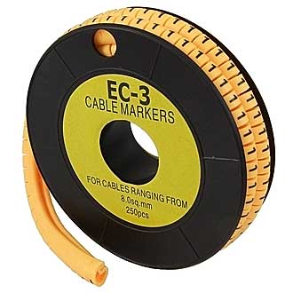 Маркеры на кабель EC-3-1 (ECM-3) (250шт) 