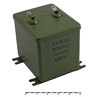 Пусковые конденсаторы МБГО-2  630в 10мкф 20%(аналог) RUICHI