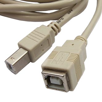 Компьютерные шнуры USB-B M USB-B F 3m 