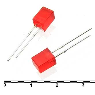 Светодиоды FL 5x5 red 30mcd 2,1v RUICHI
