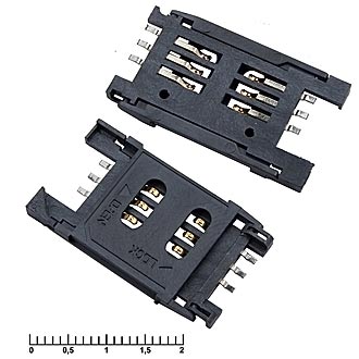 Держатели SIM и карт памяти ICA-501-006 (KSI-06211-AP) 6PI RUICHI