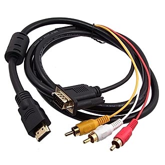 Аудио / видео шнуры ML-A-026 (HDMI to VGA/3RCA) 