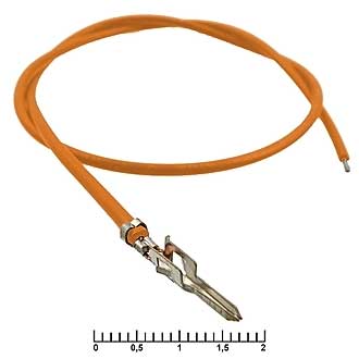 Разъемы питания низковольтные MF-M 4,20 mm AWG20 0,3m orange 