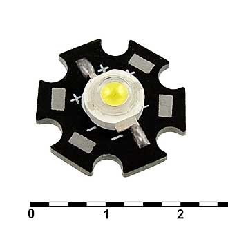 Светодиоды мощные 1WR 3.4v 110-120LM  6000-6500K 