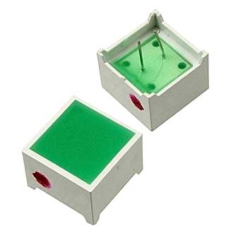 Цифровые индикаторы 15X15mm 2V green  two-feet 