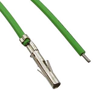 Разъемы питания низковольтные MFA-F 6,35 mm AWG18 0,3m green 