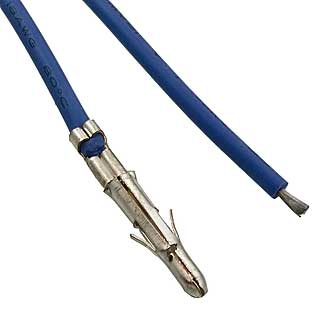 Разъемы питания низковольтные MFA-M 6,35 mm AWG18 0,3m blue 