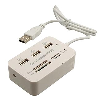 3-PORT USB2.0 HUB + CardReader