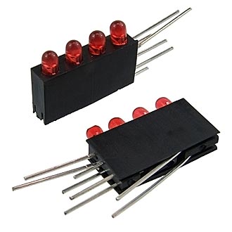 Светодиоды в корпусе 3mm*4  3-5v 4Lm  red  30 