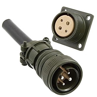 Цилиндрические малогабаритные XM22-4pin cable plug + block socket 