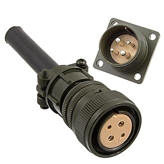 Цилиндрические малогабаритные XM22-4pin cable socket + block plug 