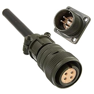 Цилиндрические малогабаритные XM16-4pin cable socket + block plug 