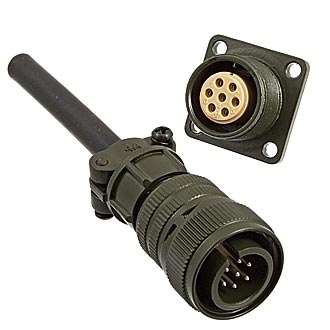 Цилиндрические малогабаритные XM16-7pin cable plug + block socket 