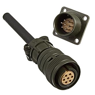 Цилиндрические малогабаритные XM16-7pin cable socket + block plug 