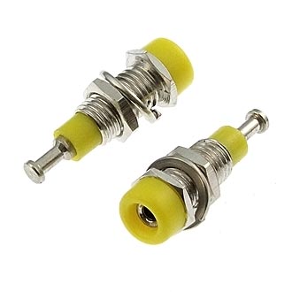 Штекеры _ гнезда _ клеммы Z008 2mm panel jack YELLOW RUICHI