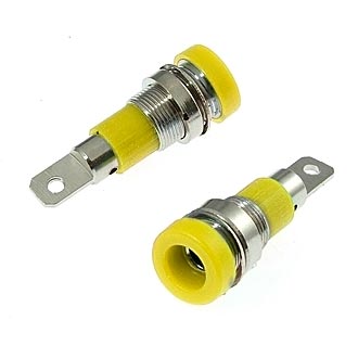 Штекеры _ гнезда _ клеммы Z009 4mm panel jack YELLOW RUICHI