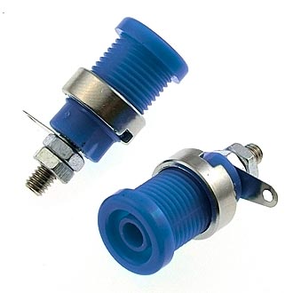 Клемма ZP012 4mm Panel-mount Socket,BLUE Клемма ZP012 4mm Panel-mount Socket,BLUE