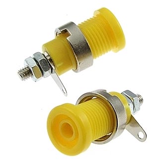 Штекеры _ гнезда _ клеммы Z012 4mm panel jack YELLOW RUICHI