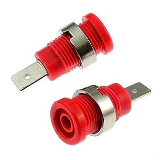 Штекеры _ гнезда _ клеммы Z017 4mm RED RUICHI