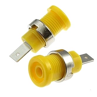 Штекеры _ гнезда _ клеммы Z017 4mm YELLOW RUICHI