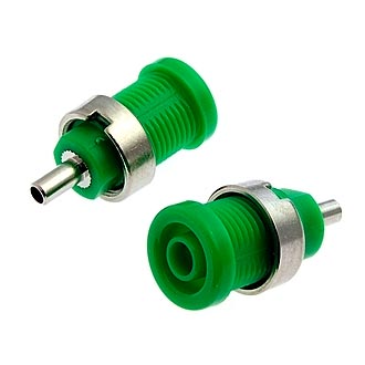 Штекеры _ гнезда _ клеммы Z014 4mm panel jack GREEN RUICHI