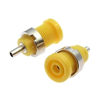 Штекеры _ гнезда _ клеммы Z014 4mm panel jack YELLOW RUICHI