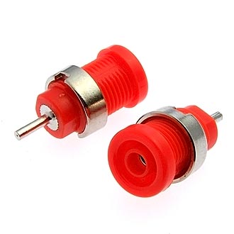 Штекеры _ гнезда _ клеммы Z015 4mm RED RUICHI