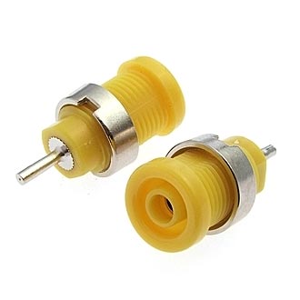 Штекеры _ гнезда _ клеммы Z015 4mm YELLOW RUICHI