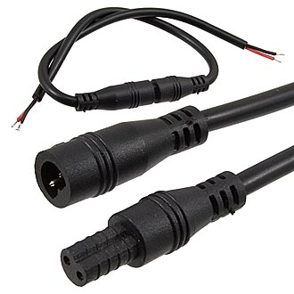 Герметичные разъемы 2P F/M 22AWG*2 L150mm BLACK IP65 RUICHI