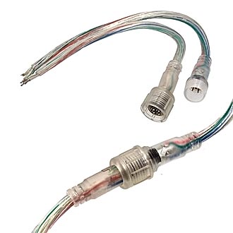 Герметичные разъемы F/M 22AWG*4pins L170mm IP65 RUICHI