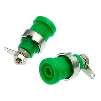 Штекеры _ гнезда _ клеммы Z016 4mm panel jack GREEN RUICHI