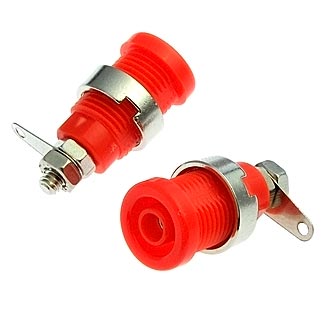 Штекеры _ гнезда _ клеммы Z016 4mm panel jack RED RUICHI