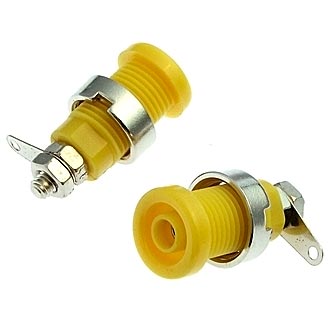 Штекеры _ гнезда _ клеммы Z016 4mm panel jack YELLOW RUICHI