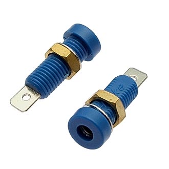 Штекеры _ гнезда _ клеммы Z032 4mm Socket BLUE RUICHI