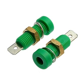 Штекеры _ гнезда _ клеммы Z032 4mm Socket GREEN RUICHI