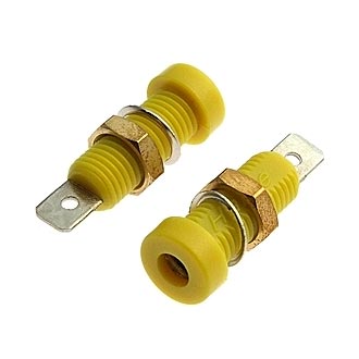 Штекеры _ гнезда _ клеммы Z032 4mm Socket YELLOW RUICHI