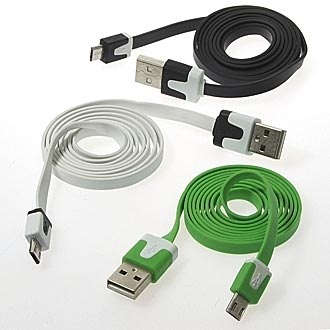 Шнуры для мобильных устройств USB to Micro USB flat 1m RUICHI