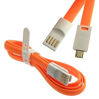 Шнуры для мобильных устройств USB to MicroUSB Magnet Flat 1m 