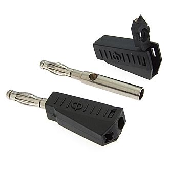 Штекеры _ гнезда _ клеммы Z040 4mm Stackable Plug BLACK RUICHI