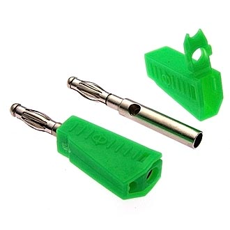 Штекеры _ гнезда _ клеммы Z040 4mm Stackable Plug GREEN RUICHI