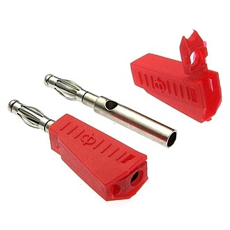 Штекеры _ гнезда _ клеммы Z040 4mm Stackable Plug RED RUICHI