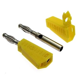 Штекеры _ гнезда _ клеммы Z040 4mm Stackable Plug YELLOW RUICHI