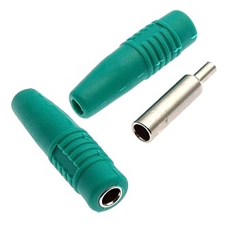 Штекеры _ гнезда _ клеммы Z041 4mm Cable jack  GREEN RUICHI