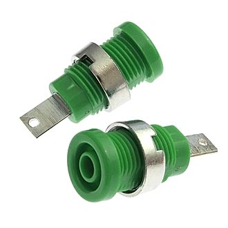 Штекеры _ гнезда _ клеммы Z013 4mm panel jack GREEN RUICHI