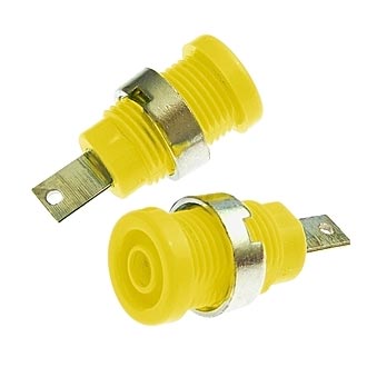 Штекеры _ гнезда _ клеммы Z013 4mm panel jack YELLOW RUICHI