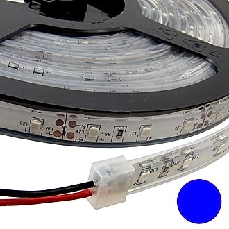 Светодиодная лента 3528 300LED IP68 12V*24W BLUE 