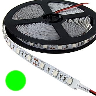 Светодиодная лента 5050 300LED IP33 12V*72W GREEN RUICHI