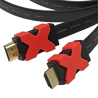 HDMI / DVI шнуры HDMI to HDMI FLAT 1.4v OFC 1m 
